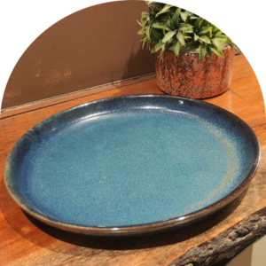 Pataakhaa blue ceramic dinner plates